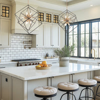 Berkshire 27" 9-Light Mid Century Modern Foyer Geometric Pendant Light