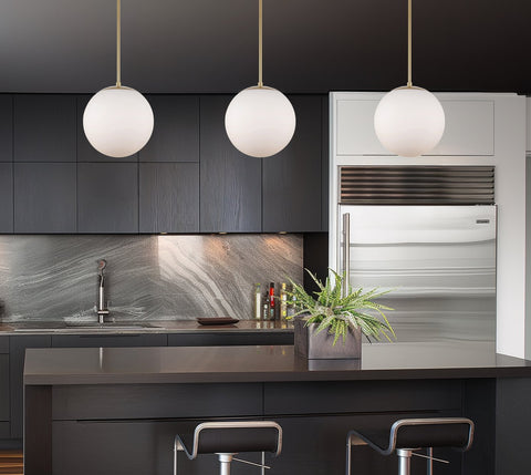 Ceres 12"  Mid-Century Modern Hanging Orb Pendant Light