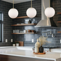 Ceres 12"  Mid-Century Modern Hanging Orb Pendant Light