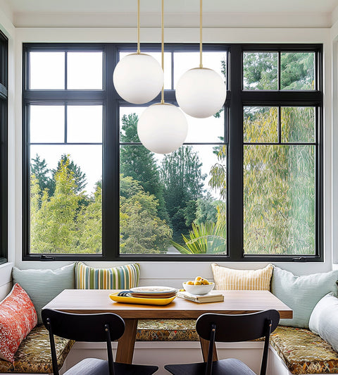 Ceres 12"  Mid-Century Modern Hanging Orb Pendant Light
