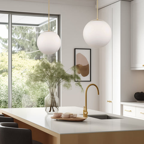Ceres 14"  Mid-Century Modern Hanging Orb Pendant Light