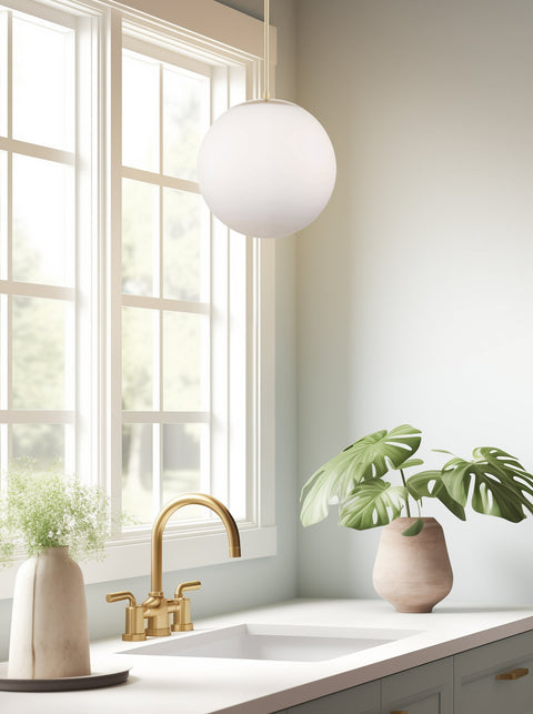 Ceres 14"  Mid-Century Modern Hanging Orb Pendant Light