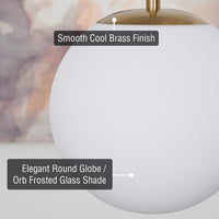 Ceres 14"  Mid-Century Modern Hanging Orb Pendant Light