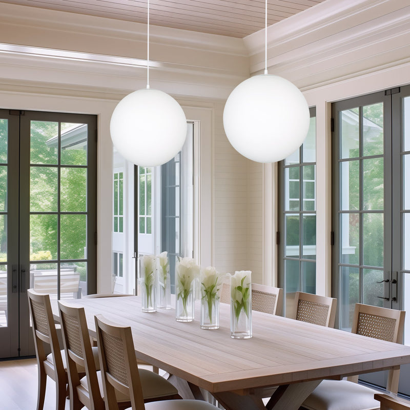 Ceres 14" Mid-Century Modern Hanging Orb Pendant Light