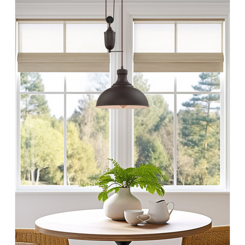 Sequoia 13" Large Industrial Farmhouse Pulley Pendant Light