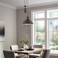 Sequoia 13" Large Industrial Farmhouse Pulley Pendant Light