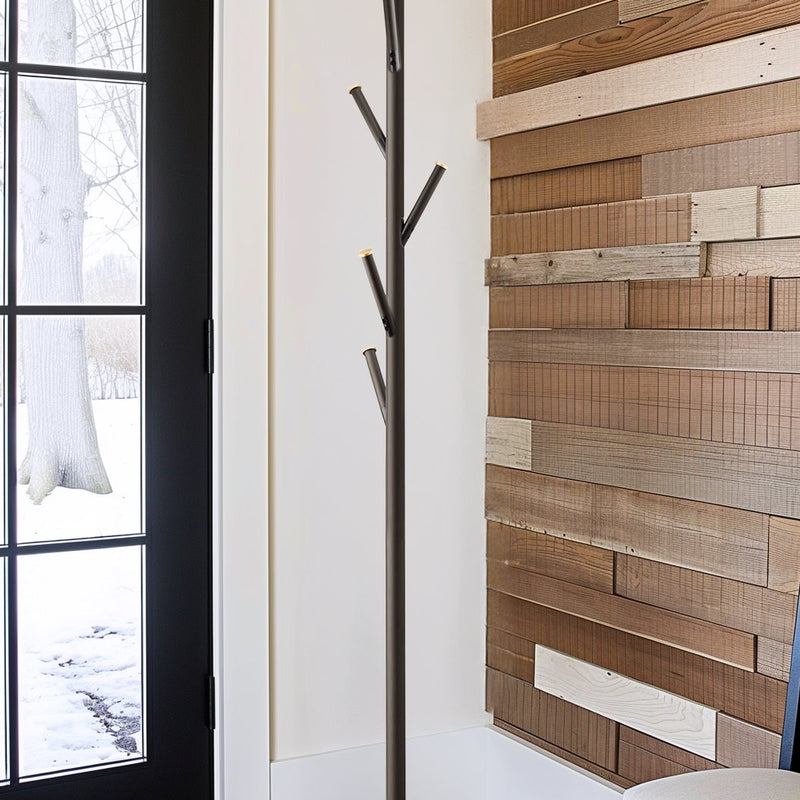 Addison 68" Modern 6 Hook Free Standing Metal Coat Rack, Oil-Rubbed Bronze