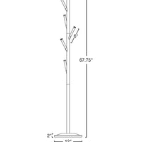 Addison 68" Modern 6 Hook Free Standing Metal Coat Rack, Oil-Rubbed Bronze