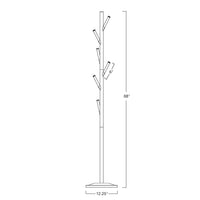 Addison 68" Modern 6 Hook Free Standing Metal Coat Rack, Cool Brass