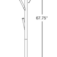 Addison 68" Free Standing Metal Coat Rack, Satin Steel