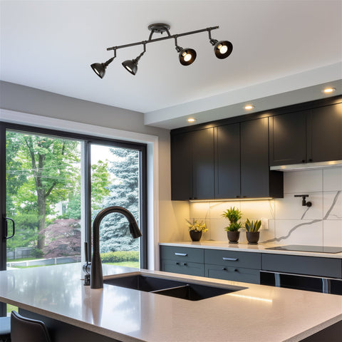 Broadway 30" Industrial 4-Light Directional Track Lighting