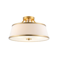 Zoey 18" Modern 3-Light Semi-Flush Mount Ceiling Light