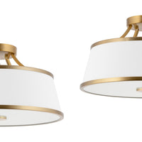 Zoey 18" Modern 3-Light Semi-Flush Mount Ceiling Light