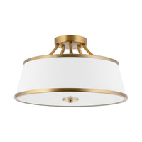 Zoey 18" Modern 3-Light Semi-Flush Mount Ceiling Light