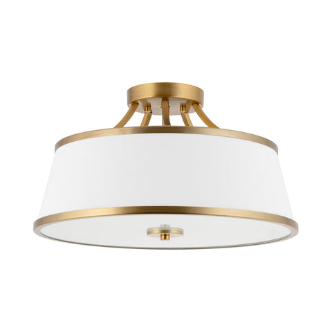 Zoey 18" Modern 3-Light Semi-Flush Mount Ceiling Light