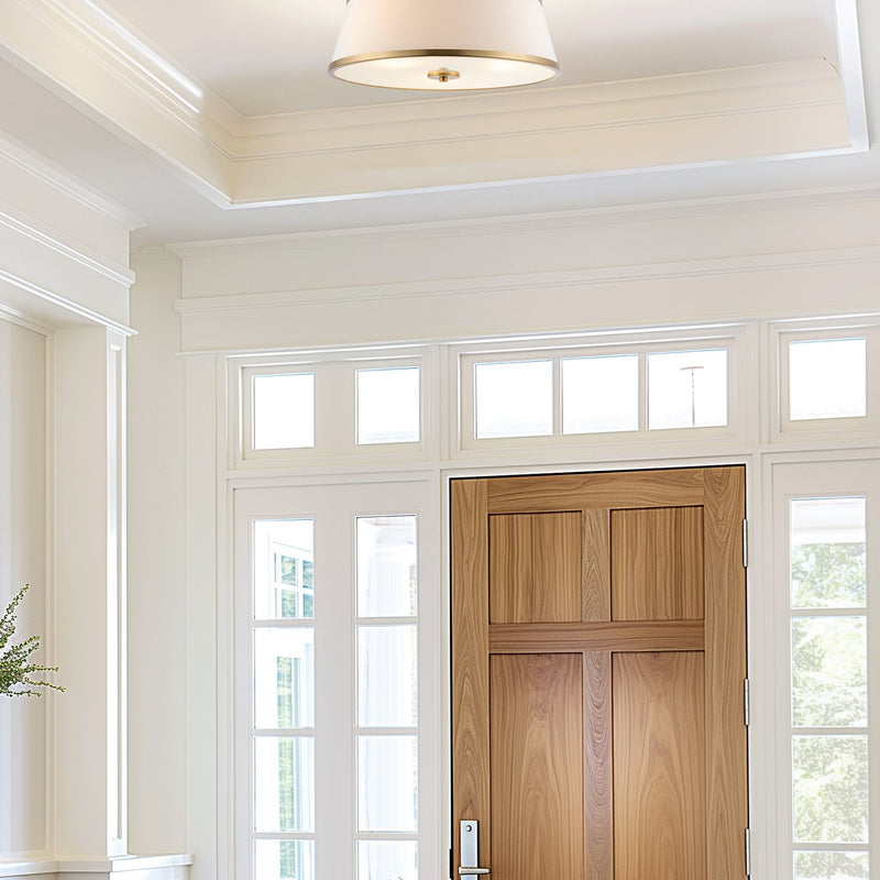 Zoey 18" Modern 3-Light Semi-Flush Mount Ceiling Light