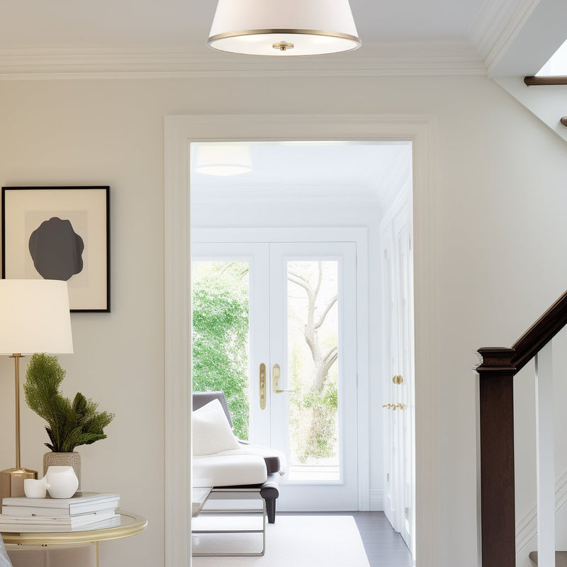 Zoey 18" Modern 3-Light Semi-Flush Mount Ceiling Light