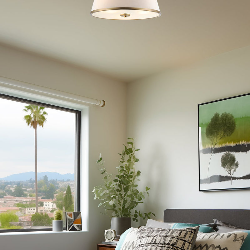 Zoey 18" Modern 3-Light Semi-Flush Mount Ceiling Light