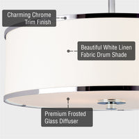Chloe 15" Retro Modern 3-Light Semi-Flush Mount Ceiling Light