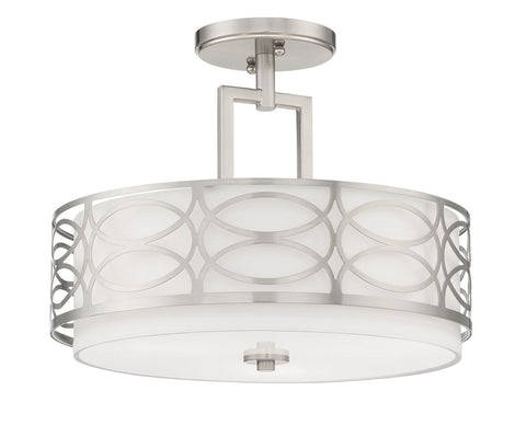 Sienna 15" 3-Light Semi Flush Mount Ceiling Light
