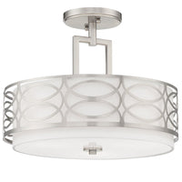 Sienna 15" 3-Light Semi Flush Mount Ceiling Light