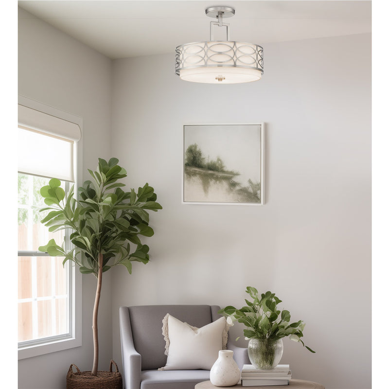 Sienna 15" 3-Light Semi Flush Mount Ceiling Light