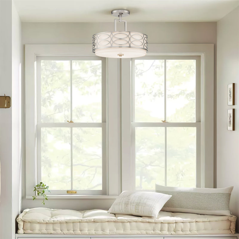 Sienna 15" 3-Light Semi Flush Mount Ceiling Light