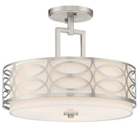 Sienna 15" 3-Light Semi Flush Mount Ceiling Light