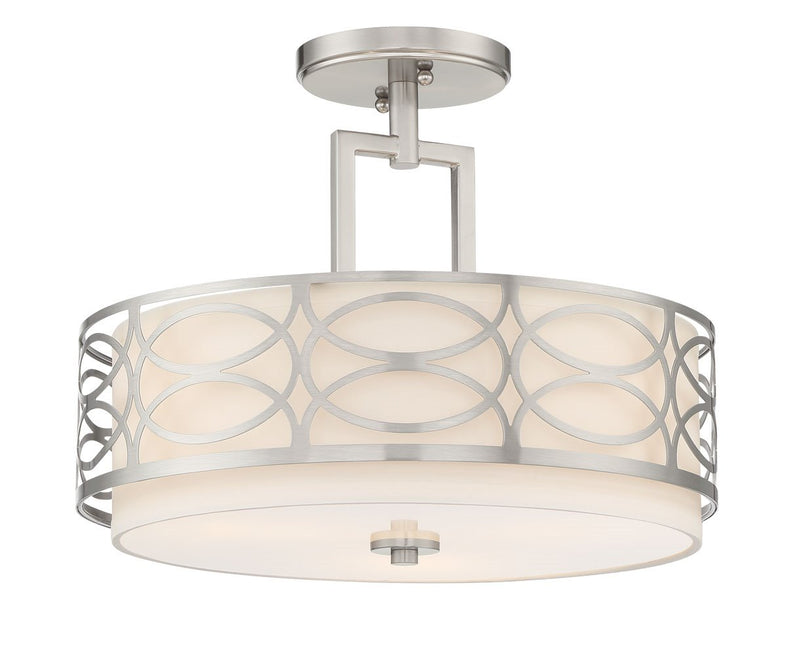 Sienna 15" 3-Light Semi Flush Mount Ceiling Light