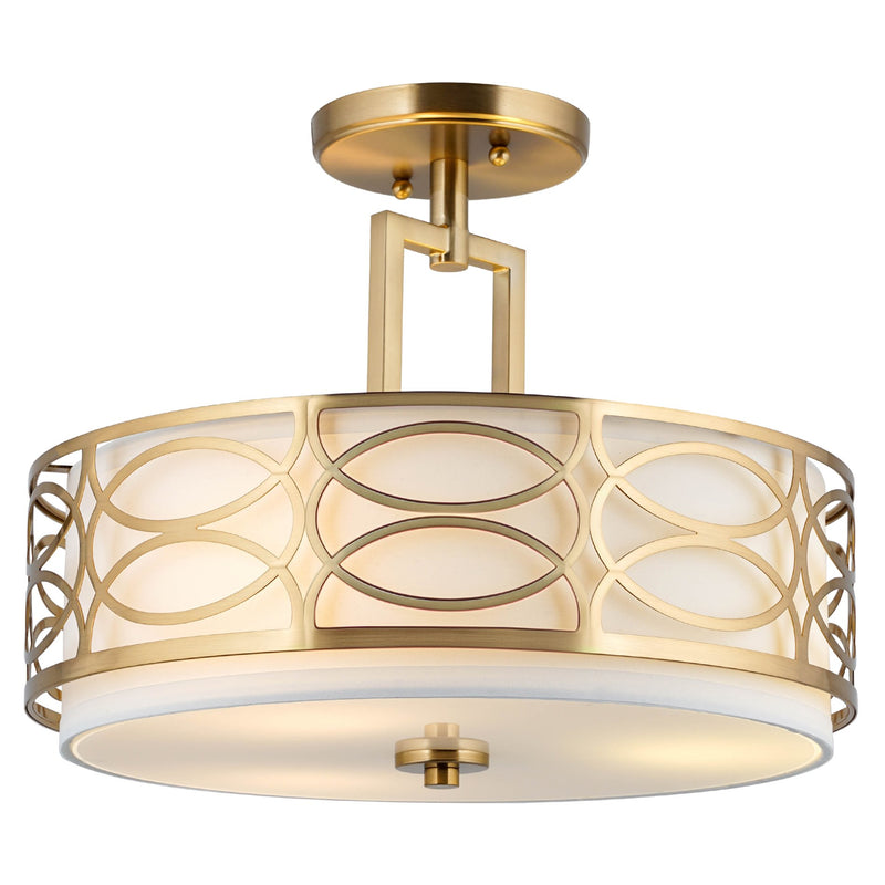 Sienna 15" 3-Light Semi Flush Mount Ceiling Light