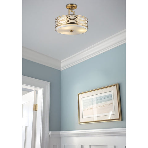 Sienna 15" 3-Light Semi Flush Mount Ceiling Light