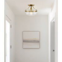 Zurich 12" Rustic Farmhouse Semi-Flush Mount Ceiling Light