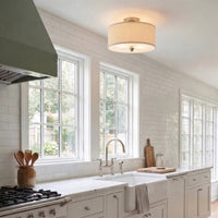 Newport 14" 2-Light Modern Semi-Flush Mount Ceiling Light
