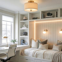 Newport 14" 2-Light Modern Semi-Flush Mount Ceiling Light