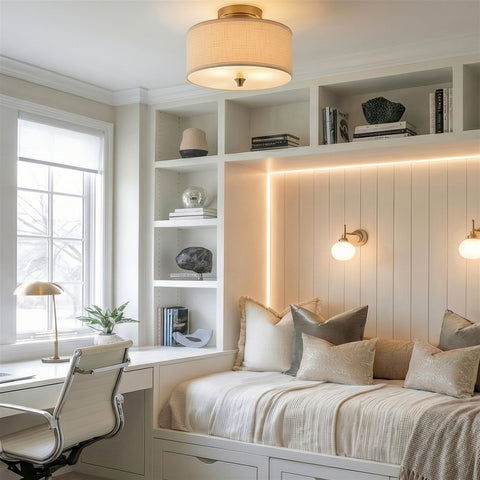 Newport 14" 2-Light Modern Semi-Flush Mount Ceiling Light