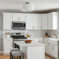 Newport 14" 2-Light Modern Semi-Flush Mount Ceiling Light