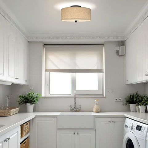 Newport 14" Modern 2-Light Semi-Flush Mount Ceiling Light