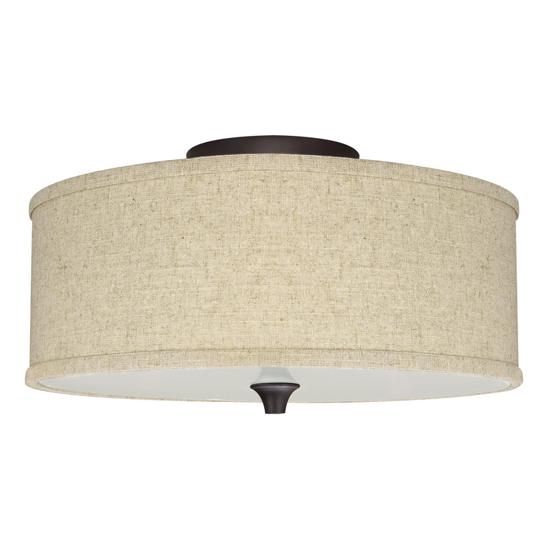 Newport 14" Modern 2-Light Semi-Flush Mount Ceiling Light