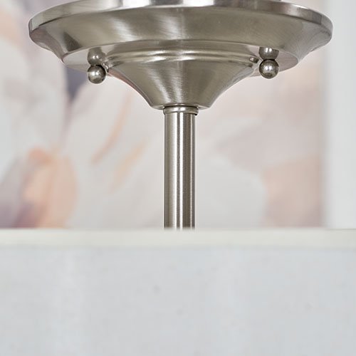 Addison 13" 2-Light Semi-Flush Mount Ceiling Light, Brushed Nickel Finish