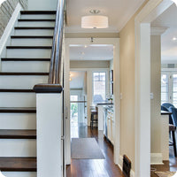 Addison 13" 2-Light Semi-Flush Mount Ceiling Light, Brushed Nickel Finish