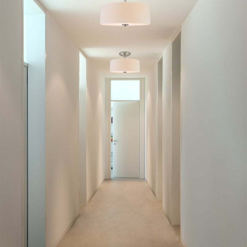 Addison 13" 2-Light Semi-Flush Mount Ceiling Light, Brushed Nickel Finish