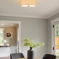 Addison 13" 2-Light Semi-Flush Mount Ceiling Light, Cool Brass Finish