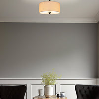 Addison 13" 2-Light Semi-Flush Mount Ceiling Light, Bronze Finish