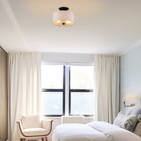 Addison 13" 2-Light Semi-Flush Mount Ceiling Light, Bronze Finish