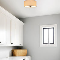 Addison 13" 2-Light Semi-Flush Mount Ceiling Light, Bronze Finish