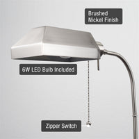 Prescott 58" Modern 6W LED Bulb (60W eq.) Adjustable Standing Pharmacy Floor Lamp