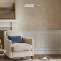 Prescott 58" Modern 6W LED Bulb (60W eq.) Adjustable Standing Pharmacy Floor Lamp