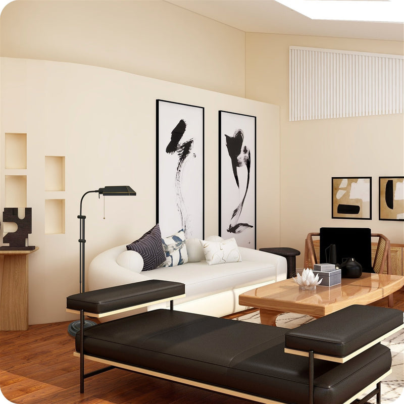 Kira Home Prescott 58" 6W LED Bulb (60W eq.) Modern Industrial Adjustable Standing Pharmacy Floor Lamp