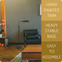 Kira Home Prescott 58" 6W LED Bulb (60W eq.) Modern Industrial Adjustable Standing Pharmacy Floor Lamp