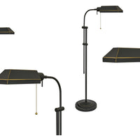 Kira Home Prescott 58" 6W LED Bulb (60W eq.) Modern Industrial Adjustable Standing Pharmacy Floor Lamp